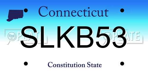 SLKB53 Connecticut License Plate