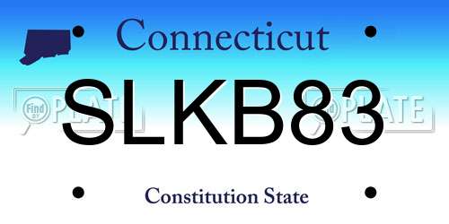 SLKB83 Connecticut License Plate