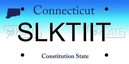 SLKTIIT Connecticut License Plate