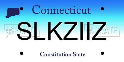 SLKZIIZ Connecticut License Plate