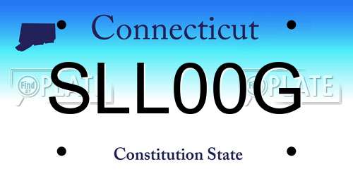 SLL00G Connecticut License Plate