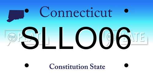 SLLO06 Connecticut License Plate