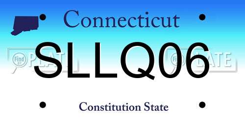 SLLQ06 Connecticut License Plate