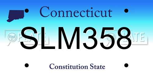 SLM358 Connecticut License Plate