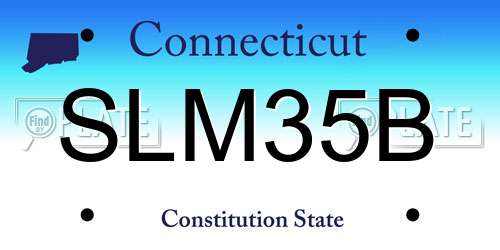 SLM35B Connecticut License Plate