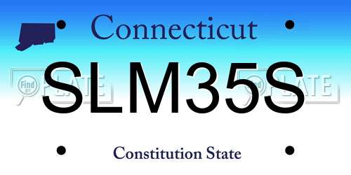 SLM35S Connecticut License Plate