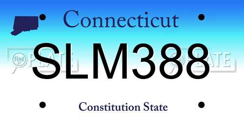 SLM388 Connecticut License Plate