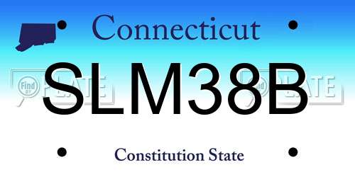 SLM38B Connecticut License Plate