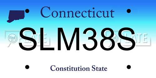 SLM38S Connecticut License Plate