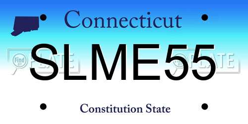 SLME55 Connecticut License Plate