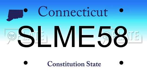 SLME58 Connecticut License Plate