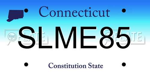 SLME85 Connecticut License Plate