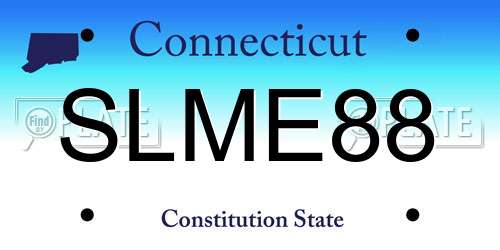 SLME88 Connecticut License Plate