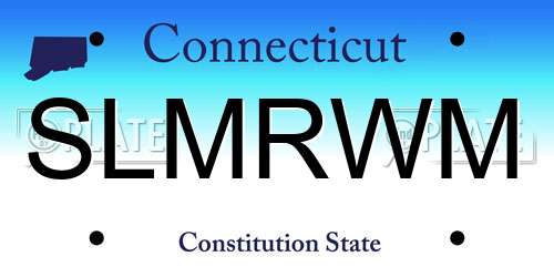 SLMRWM Connecticut License Plate