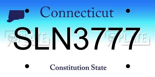 SLN3777 Connecticut License Plate