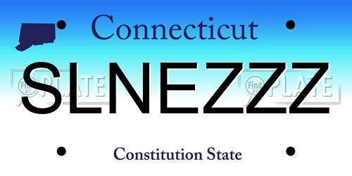SLNEZZZ Connecticut License Plate