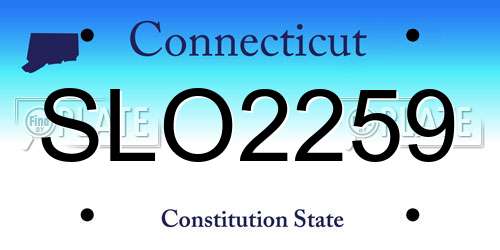 SLO2259 Connecticut License Plate