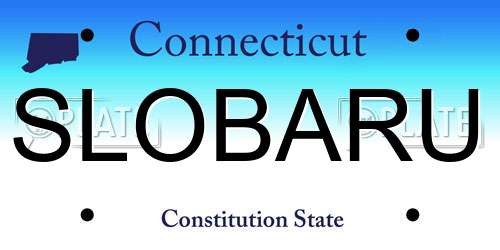 SLOBARU Connecticut License Plate