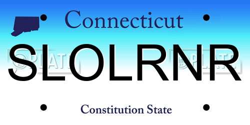 SLOLRNR Connecticut License Plate