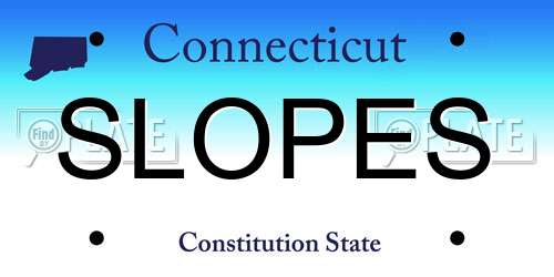 SLOPES Connecticut License Plate