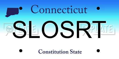 SLOSRT Connecticut License Plate
