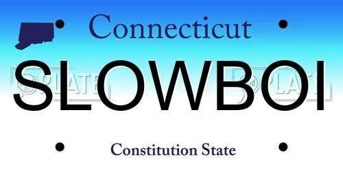 SLOWBOI Connecticut License Plate