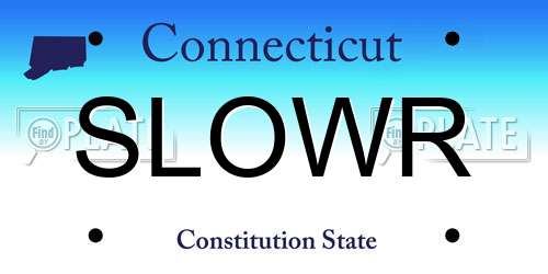 SLOWR Connecticut License Plate