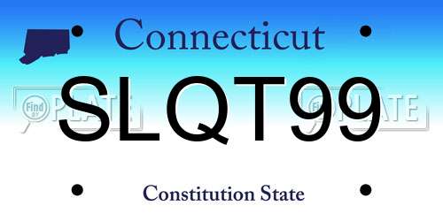 SLQT99 Connecticut License Plate