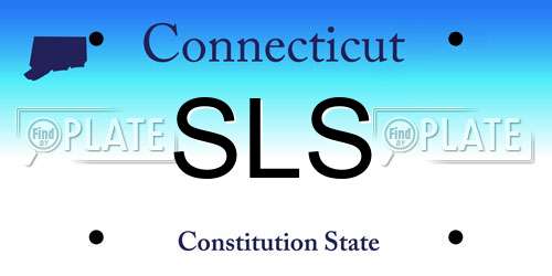 SLS Connecticut License Plate