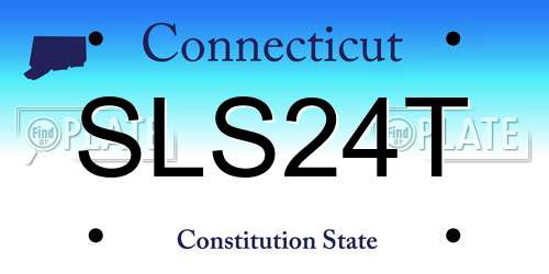 SLS24T Connecticut License Plate