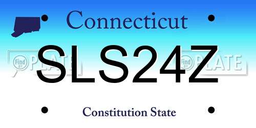 SLS24Z Connecticut License Plate