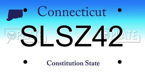 SLSZ42 Connecticut License Plate