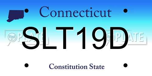 SLT19D Connecticut License Plate