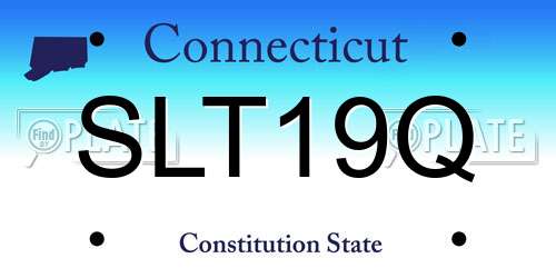 SLT19Q Connecticut License Plate
