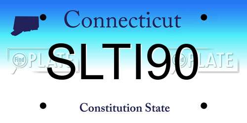 SLTI90 Connecticut License Plate
