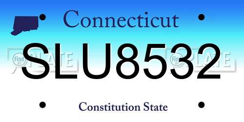 SLU8532 Connecticut License Plate