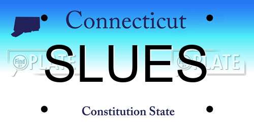 SLUES Connecticut License Plate