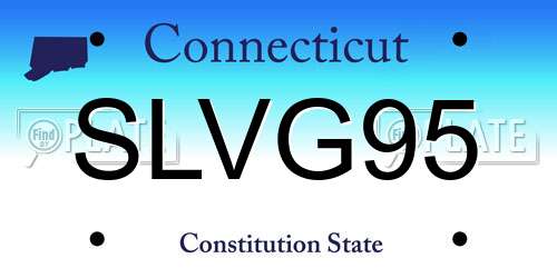 SLVG95 Connecticut License Plate