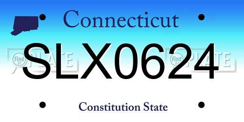 SLX0624 Connecticut License Plate
