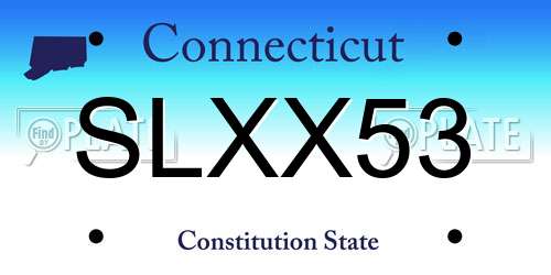 SLXX53 Connecticut License Plate