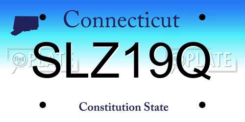 SLZ19Q Connecticut License Plate