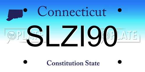 SLZI90 Connecticut License Plate