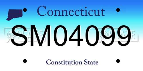 SM04099 Connecticut License Plate