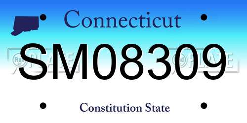 SM08309 Connecticut License Plate