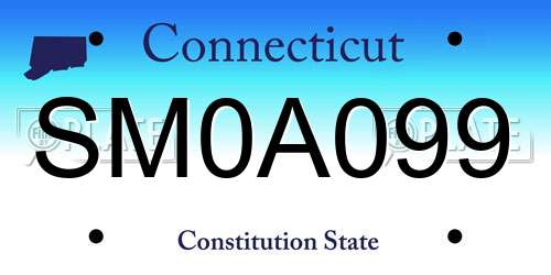 SM0A099 Connecticut License Plate