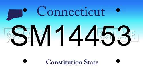 SM14453 Connecticut License Plate