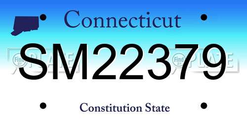 SM22379 Connecticut License Plate