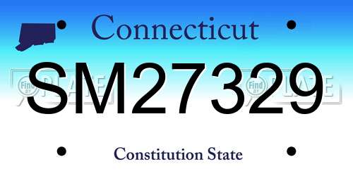 SM27329 Connecticut License Plate