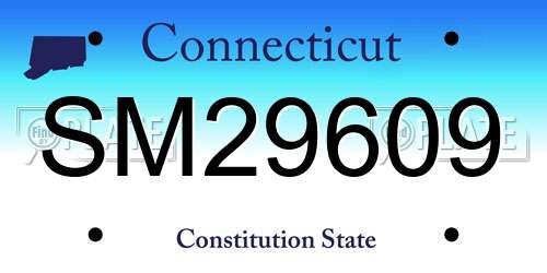 SM29609 Connecticut License Plate
