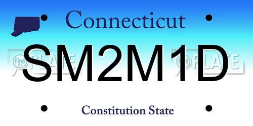 SM2M1D Connecticut License Plate